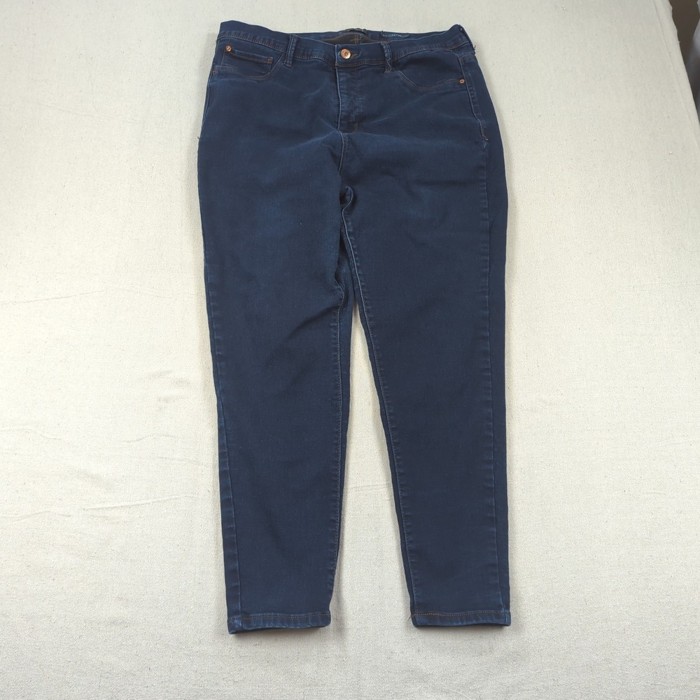 Curve Appeal Jeans Womens 18W Blue High Rise Minimalist Jegging Stretch Skinny